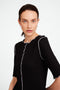 Jordan stretch viscose top | Black White