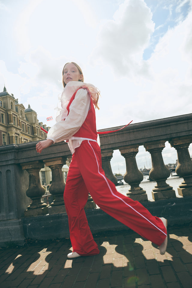 AntinyP structure tech jersey pants AntinyP structure tech jersey pants | Red