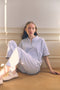 Lissa structure tech jersey top | Light Blue