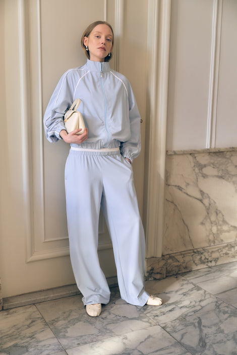 AntinyP structure tech jersey pants | Light Blue