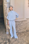 AntinyP structure tech jersey pants | Light Blue