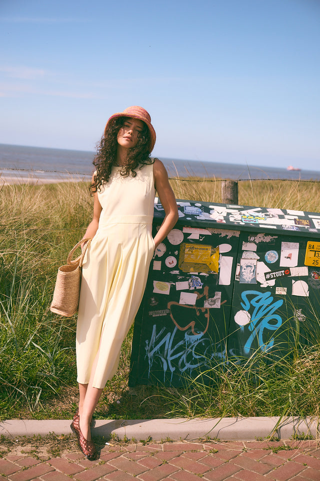Jackie dress technical jersey Jackie dress technical jersey | Yellow