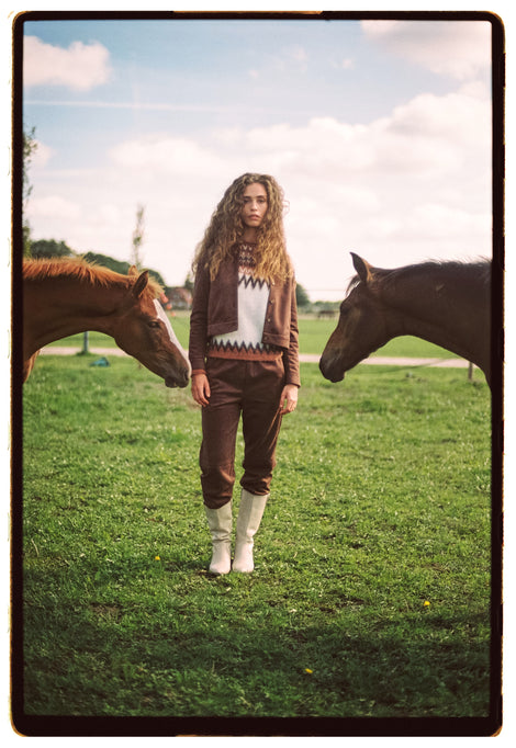 Danny skuba velvet pants | Brown