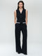 Kay stretch technical jersey vest | Black