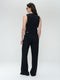 Kay stretch technical jersey vest | Black
