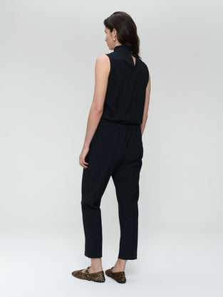 Naomi stretch technical jersey top | Black