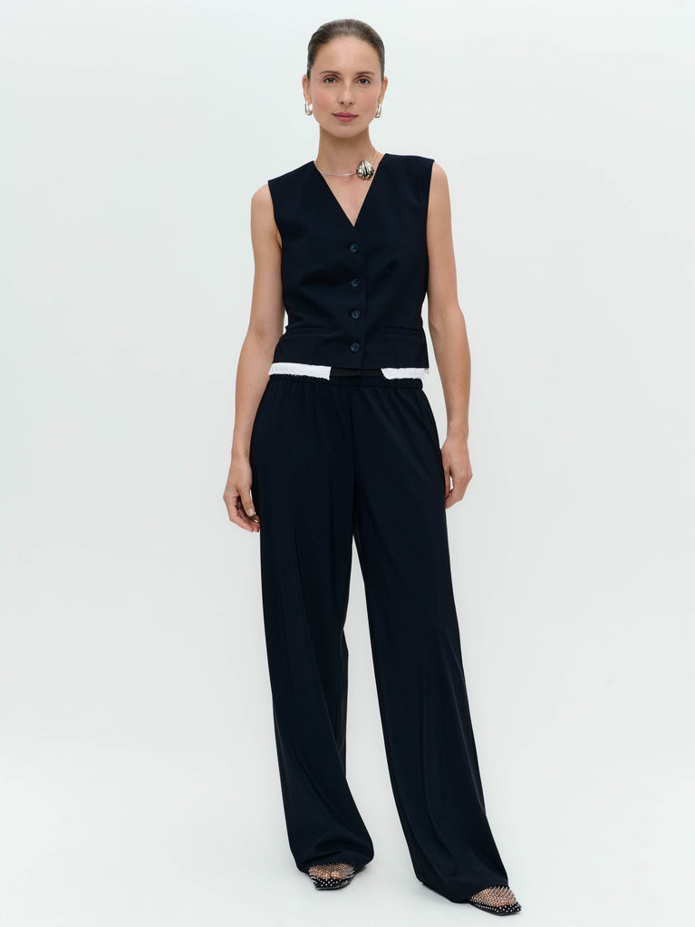 Kay stretch technical jersey vest | Blue