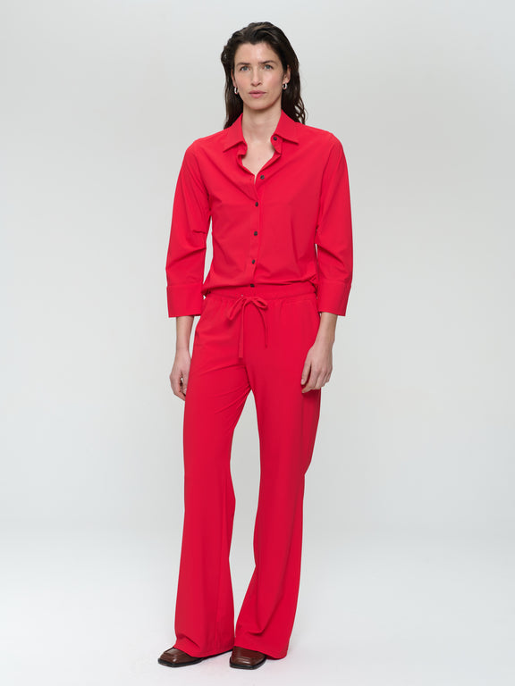 Iva stretch technical jersey blouse | Red