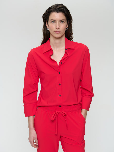 Iva stretch technical jersey blouse | Red