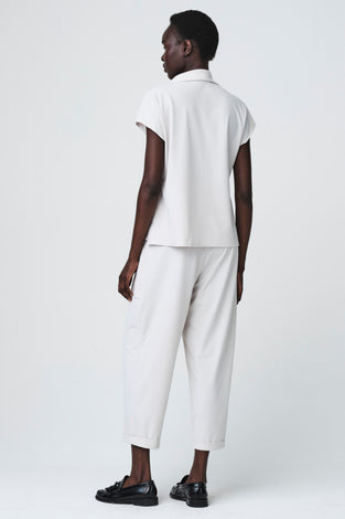 Wilma structure tech jersey blouse | Sand