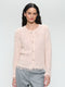 Jacquard cotton knitted blazer 9026 | Rose