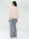 Jacquard cotton knitted blazer 9026 | Rose