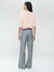 Jacquard cotton knitted blazer 9025S | Rose