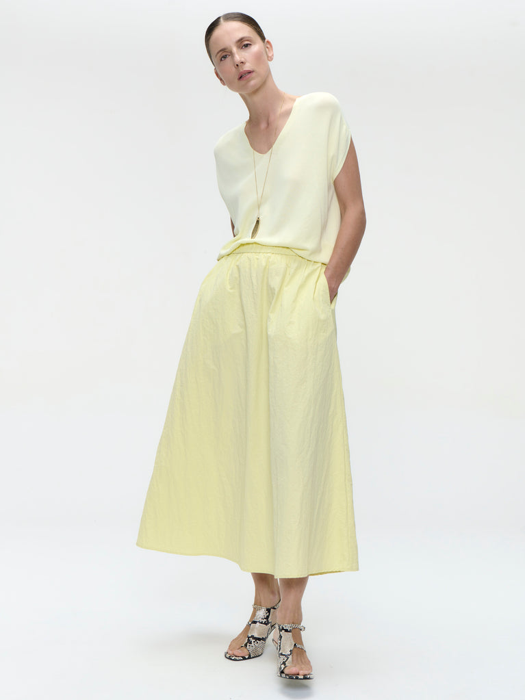 Haruna taffeta skirt | Yellow