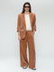 CharlyN shiny viscose pants | Brown