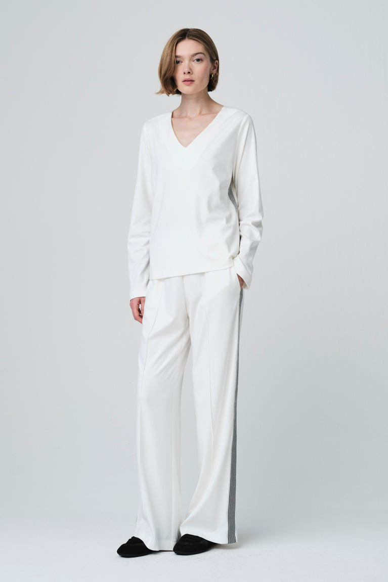 Lucifero pants soft Punto Milano jersey | Panna