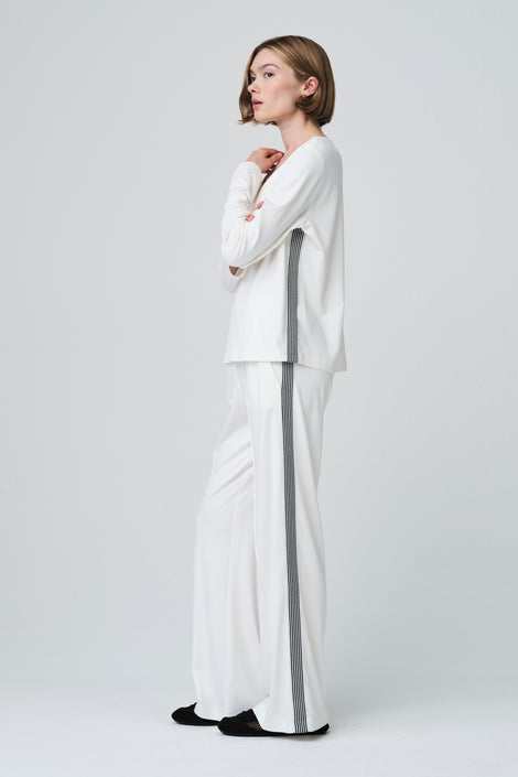 Agnese blouse in soft Punto Milano jersey | Panna