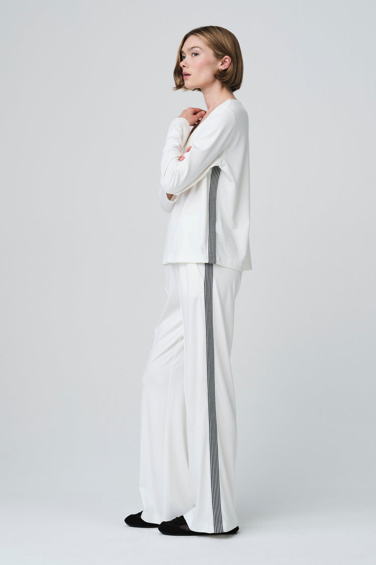 Agnese blouse in soft Punto Milano jersey | Panna