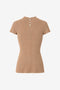 Rina rib knit top | Camel