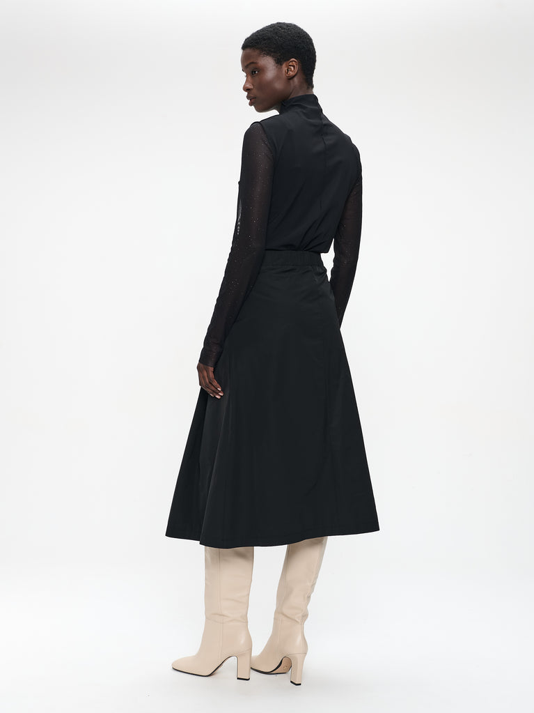 Alissa taffeta skirt | Black