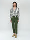 Anija printed stretch viscose blouse | White