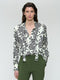 Anija printed stretch viscose blouse | White