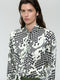 Anija printed stretch viscose blouse | White