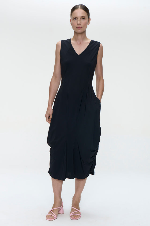 Ria WS stretch technical jersey dress Ria WS stretch technical jersey dress | Black