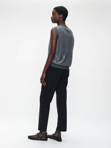 Pallino sequins top | Silver