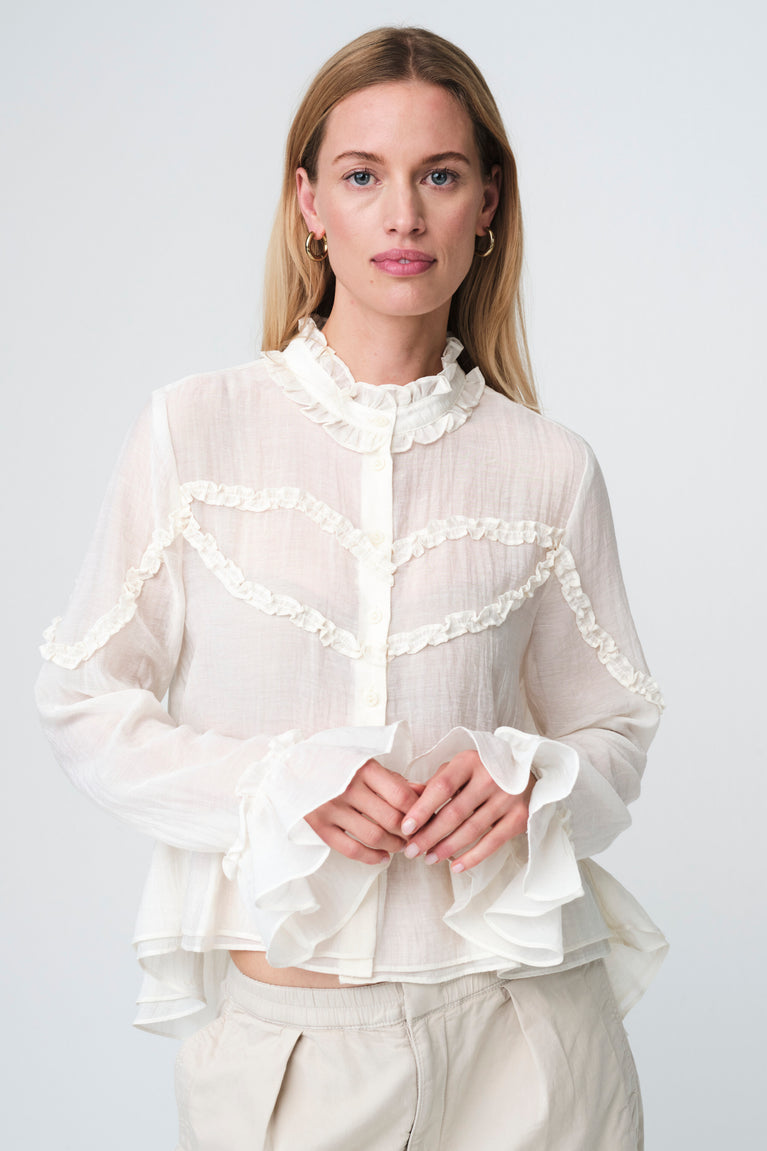 Netty bohemian style Blouse | White