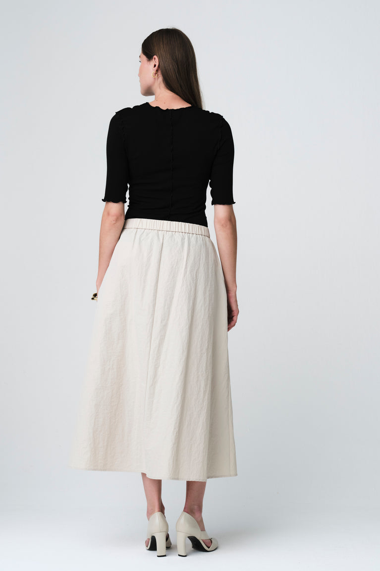 Haruna taffeta skirt | Light Grey