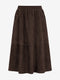 Isla suede effect skirt | Dark Brown