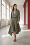 Dina viscose double blouse | Green