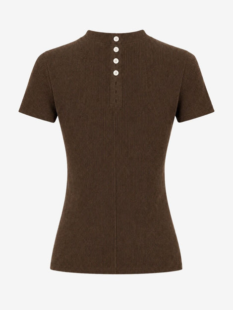 Rina rib knit top | Brown