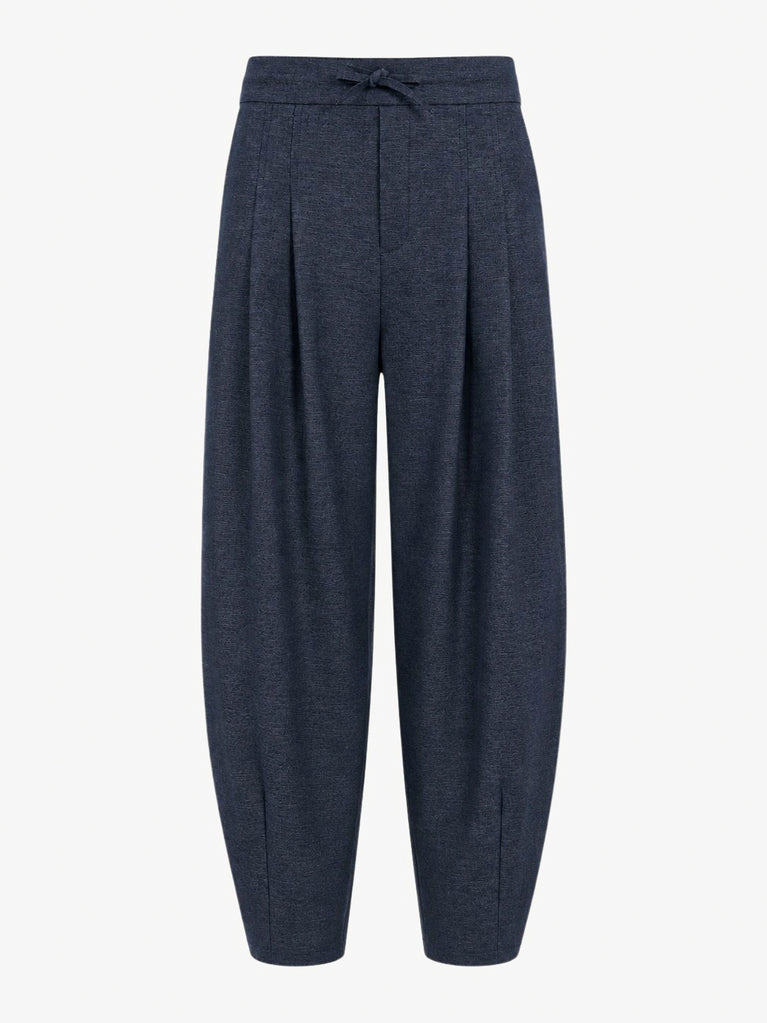 Elodie viscose blend barel pants | Blue Denim