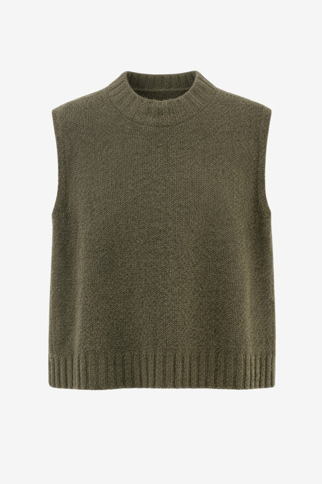 Abigail alpaca vest EX H24179 | Green