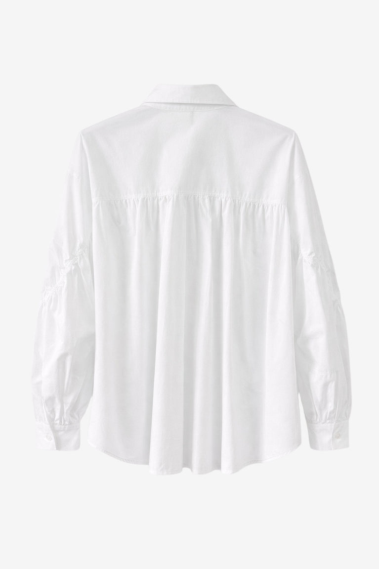 Adelina cotton oversized blouse | White