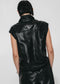 Alora eco leather vest | Black