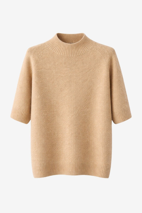 Alpaca knitted dyed top WP09 | Camel