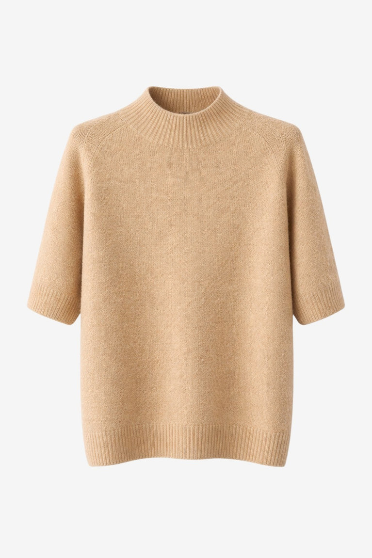 Alpaca knitted dyed top WP09 | Camel