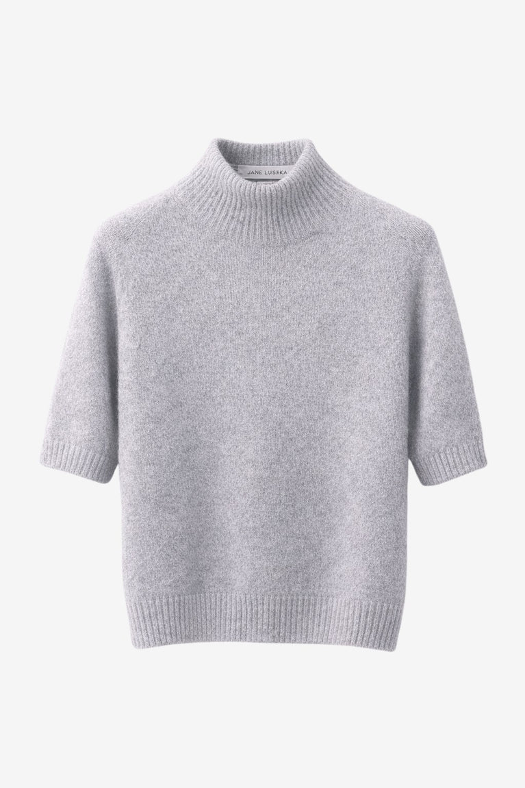 Alpaca knitted dyed top WP09 | Light Grey