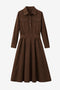 Amara polon shirt dress | Dark Brown