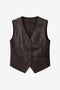 Arian eco leather vest | Dark Brown