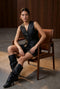 Arian eco leather vest | Black