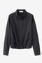 Awrora cotton pleated bomber jacket | Navy