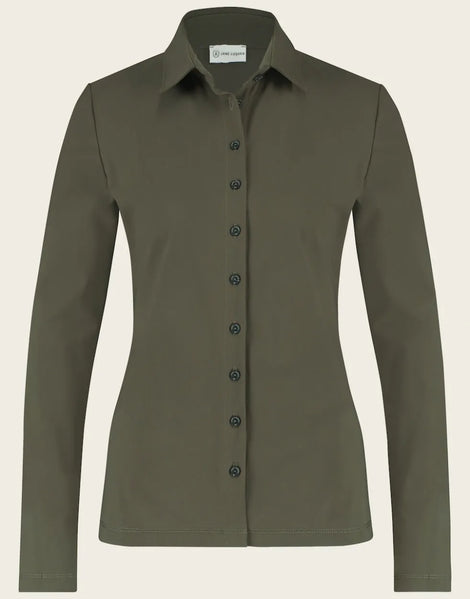 Blouse Betty Easy Wear Technical Jersey | Army