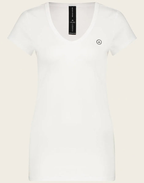T shirt V Neck Easy Wear Organic Cotton | White