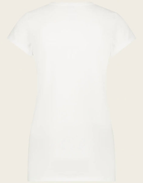 T shirt V Neck Easy Wear Organic Cotton | White