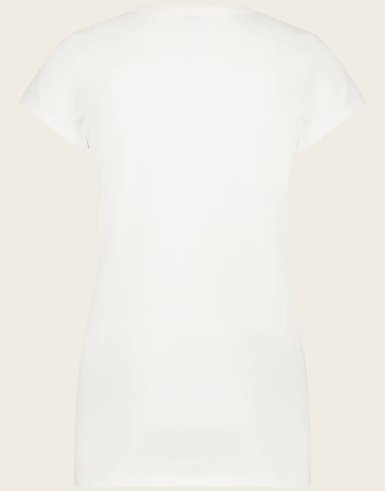 T shirt V Neck Easy Wear Organic Cotton | White