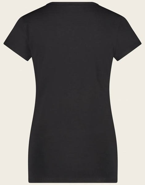 T shirt V Neck Easy Wear Organic Cotton | Black